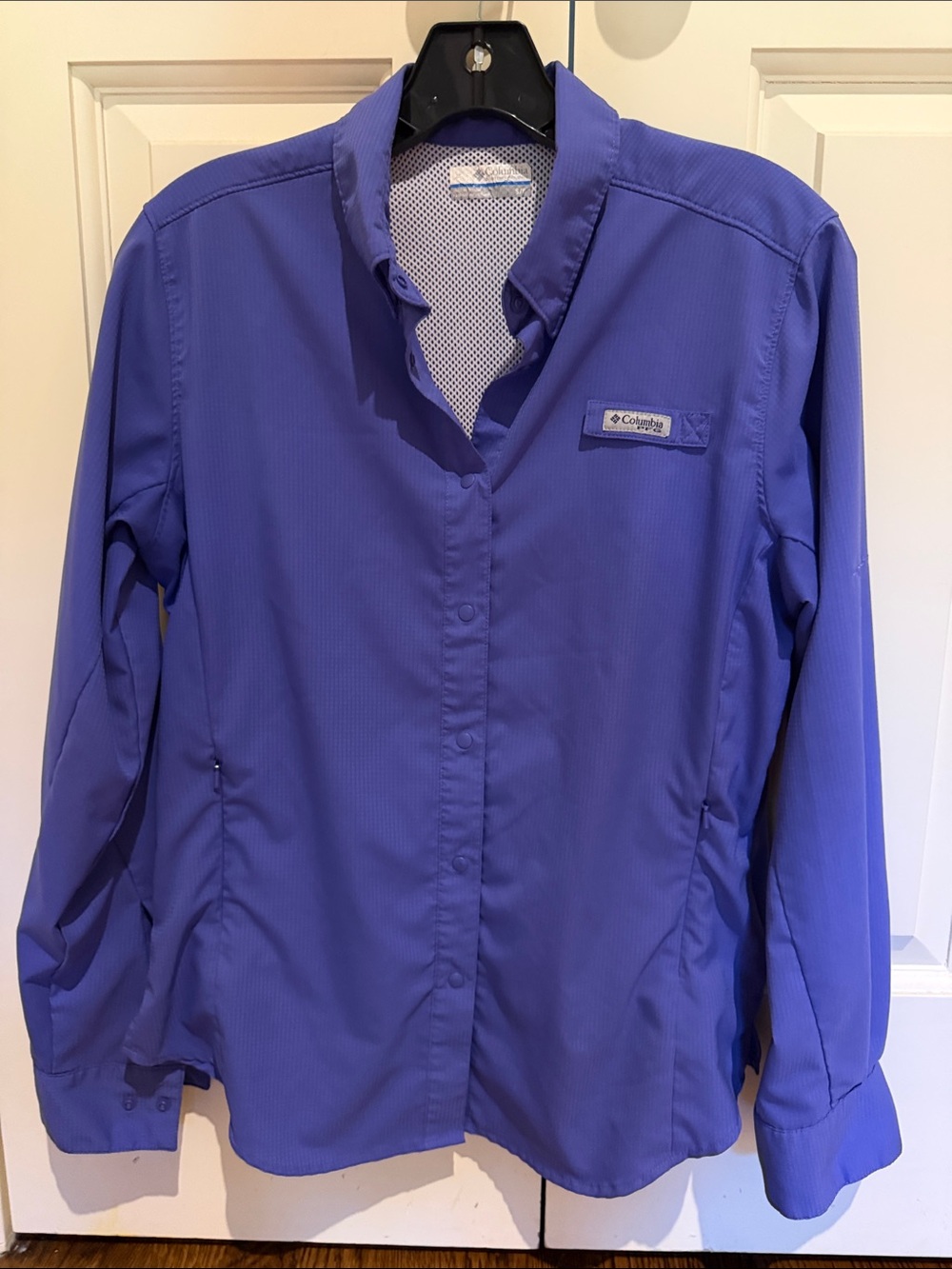 Columbia Women's Purple Long-Sleeve Button-Front Outdoor Shirt